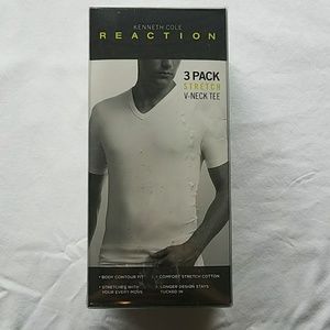 Kenneth Cole Vneck Tee's  Comfort Stretch Cotton